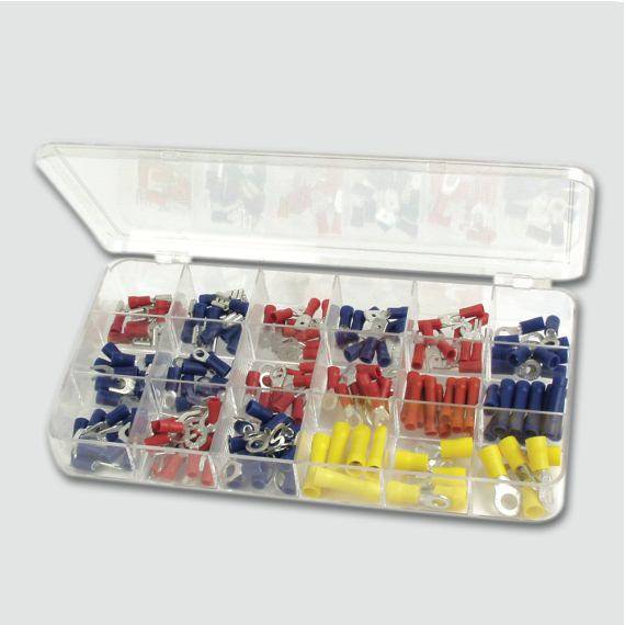 Brüder Mannesmann 208-2 Quetschverbinder-Sortiment 0.5 mm² 6 mm² Rot, Blau, Gelb 175 St.