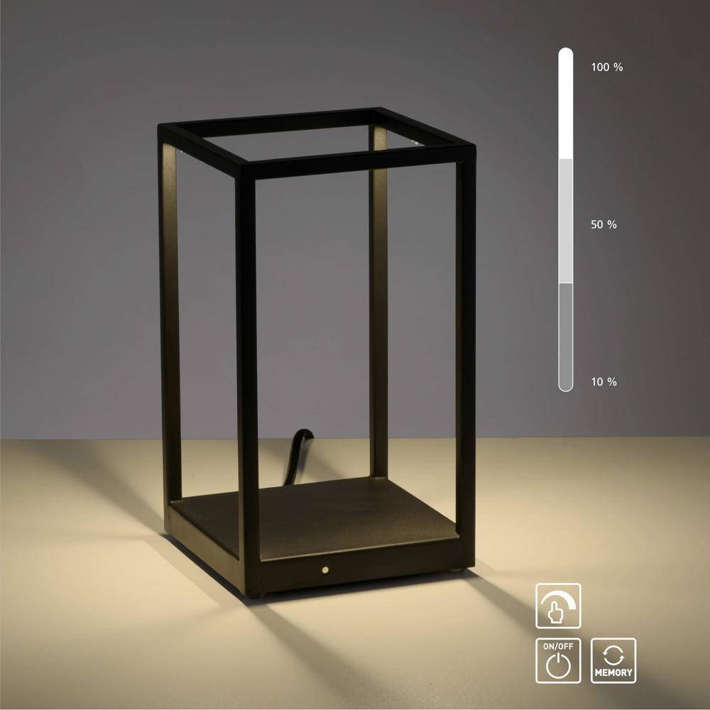 LED Tischleuchte Contura in Schwarz 6,5W 140lm