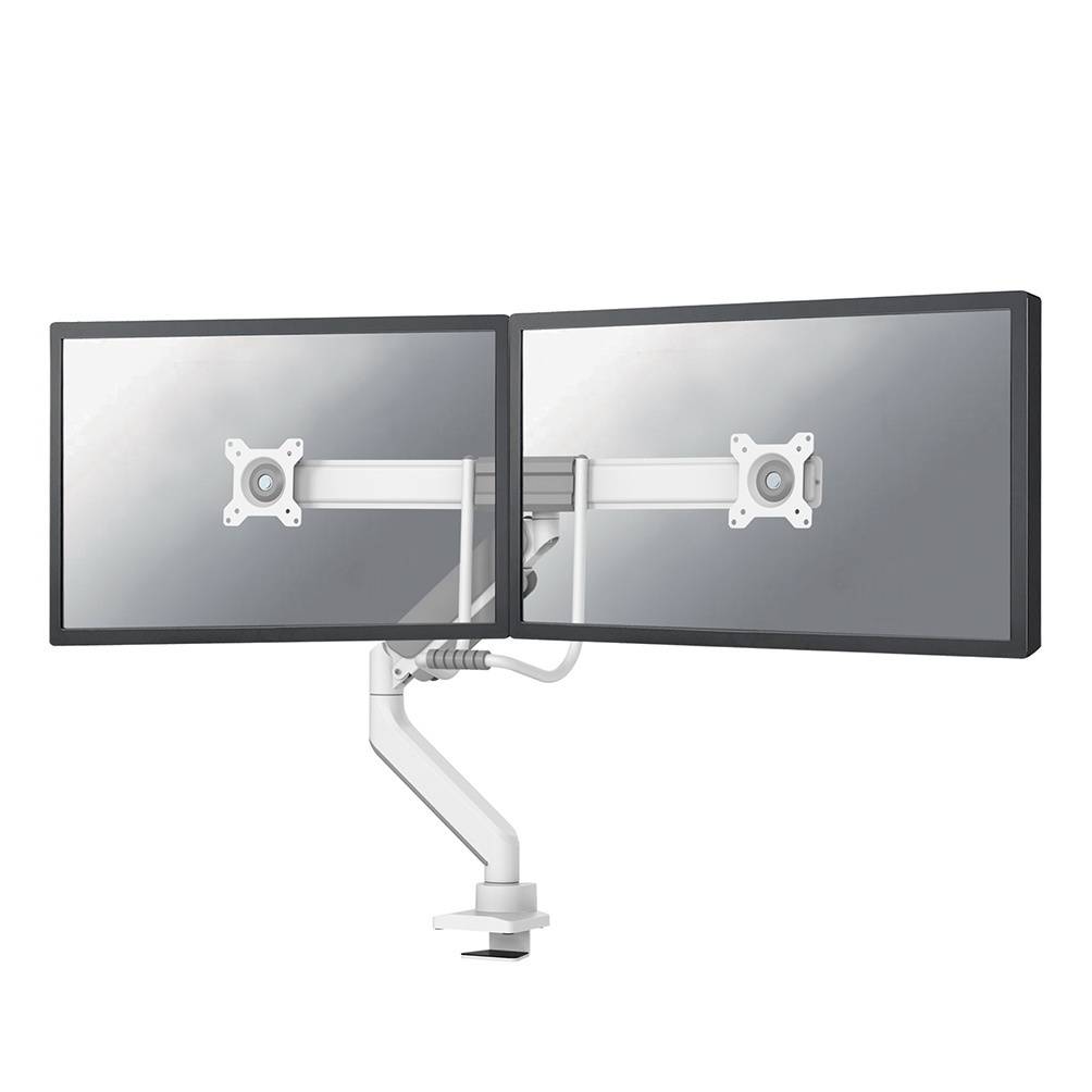 Neomounts DS75-450WH2 2fach Monitor-Tischhalterung 43,2 cm (17") - 81,3 cm (32") Weiß Höhenverstellbar, Neigbar, Schwenkbar, Rotierbar