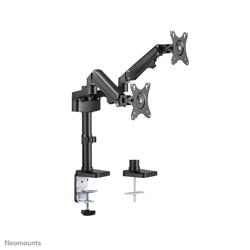 Neomounts DS70-750BL2 Monitor-Tischhalterung 2 Display(s) 43,2cm (17") - 68,6cm (27") Schwarz Höhenverstellbar, Rotierbar