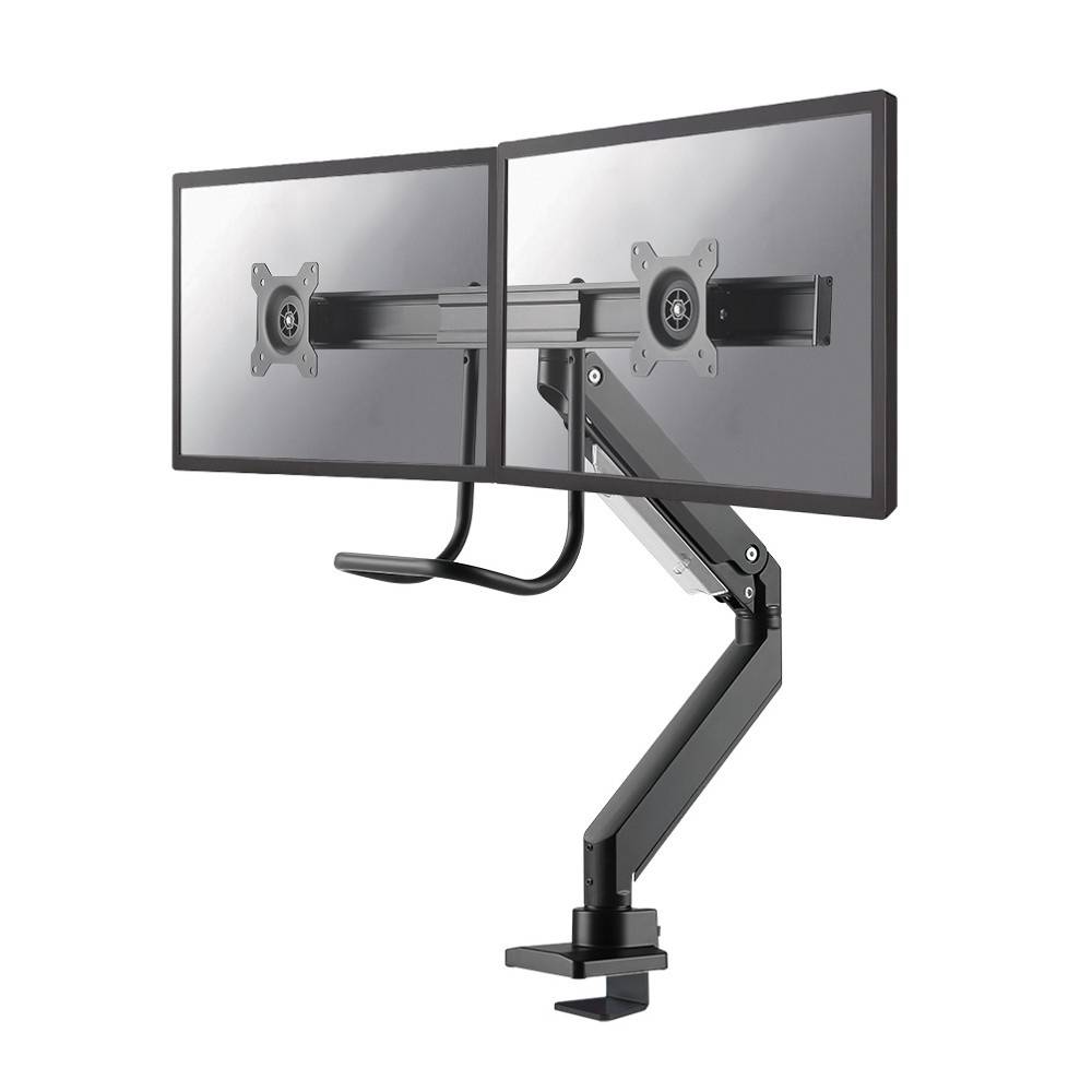 Neomounts NM-D775DXBLACK 2fach Monitor-Tischhalterung 43,2 cm (17") - 61 cm (24") Schwenkbar, Rotierbar, Neigbar Schwarz