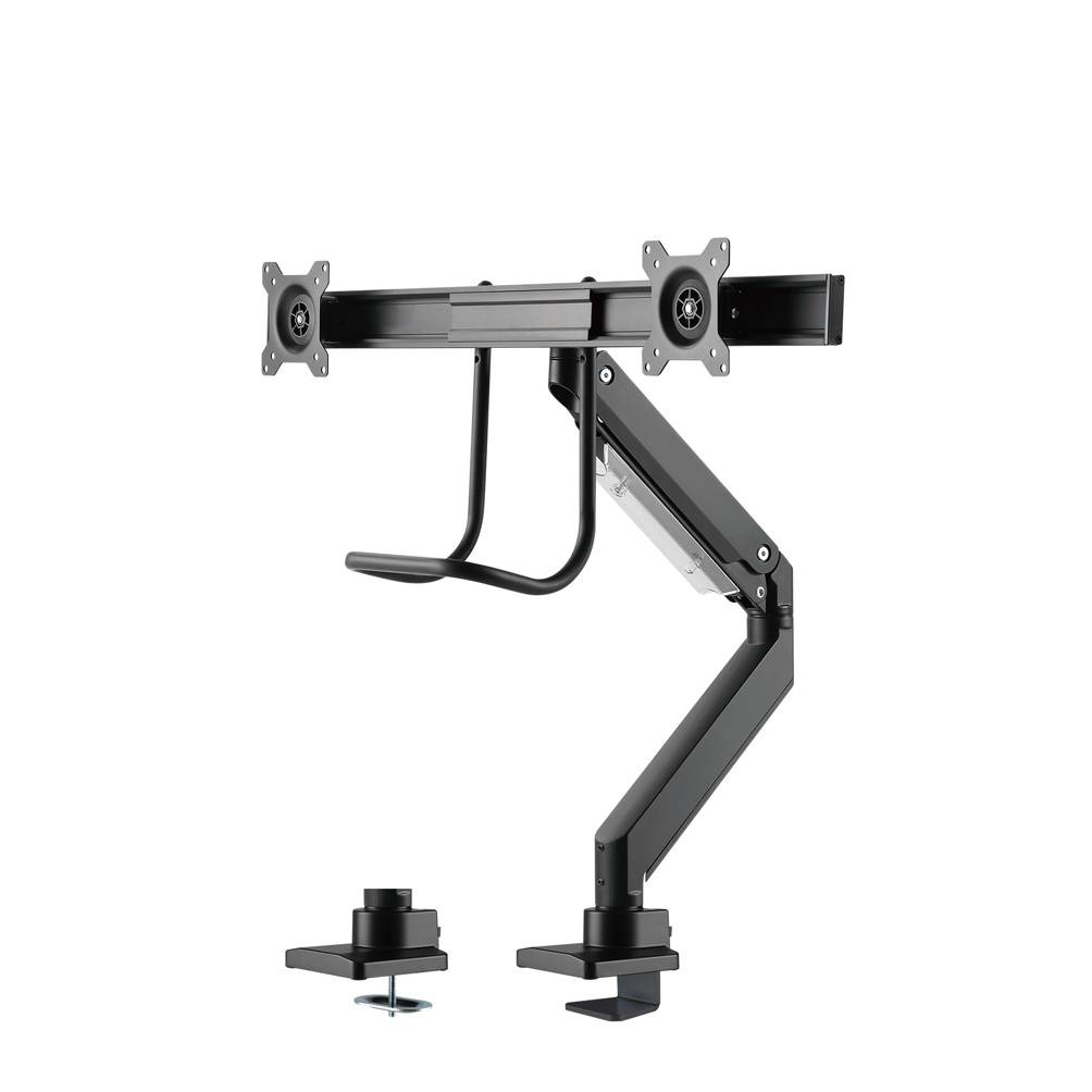 Neomounts NM-D775DXBLACK 2fach Monitor-Tischhalterung 43,2 cm (17") - 61 cm (24") Schwenkbar, Rotierbar, Neigbar Schwarz