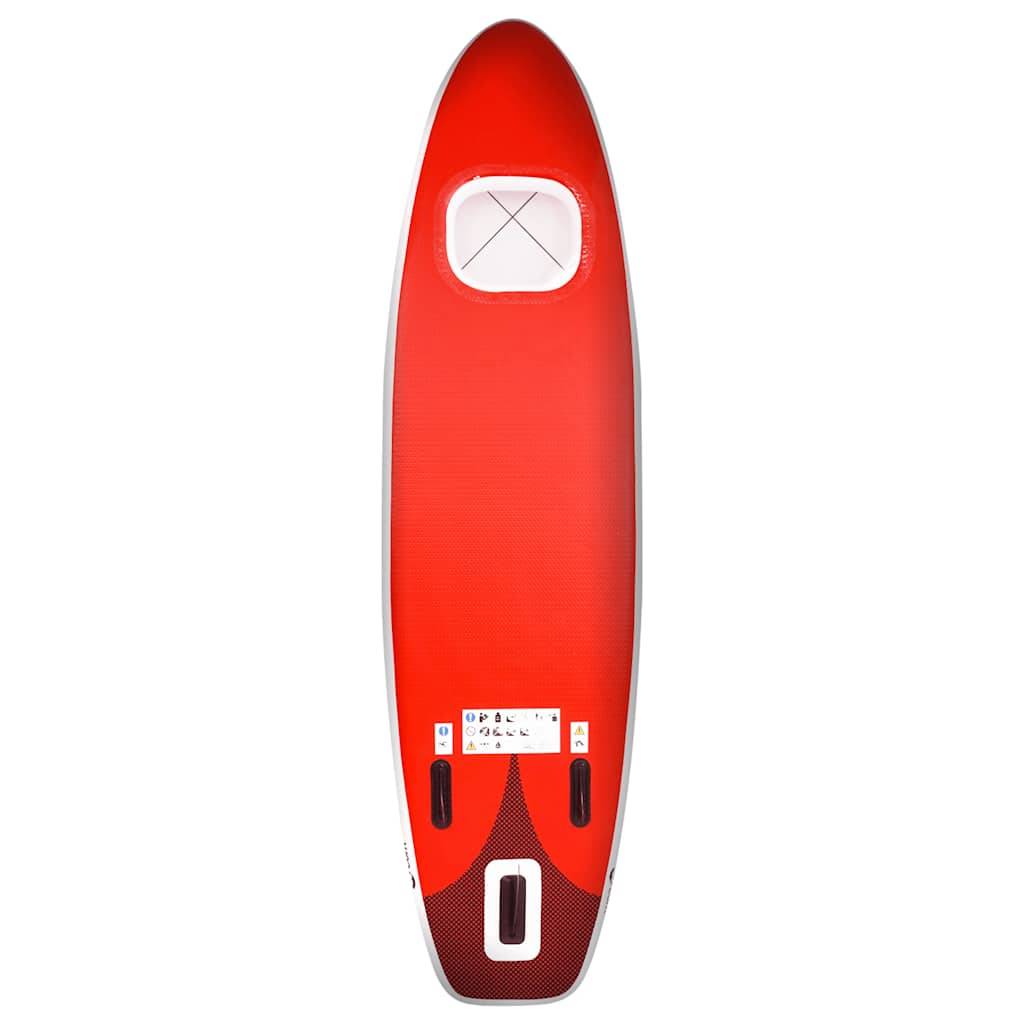 vidaXL SUP-Board-Set Aufblasbar Rot 360x81x10 cm