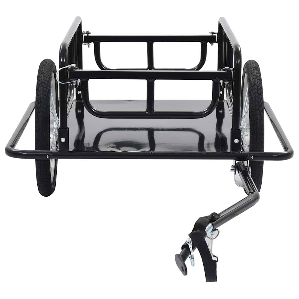 vidaXL Fahrradanhänger 130x73x48,5 cm Stahl Schwarz