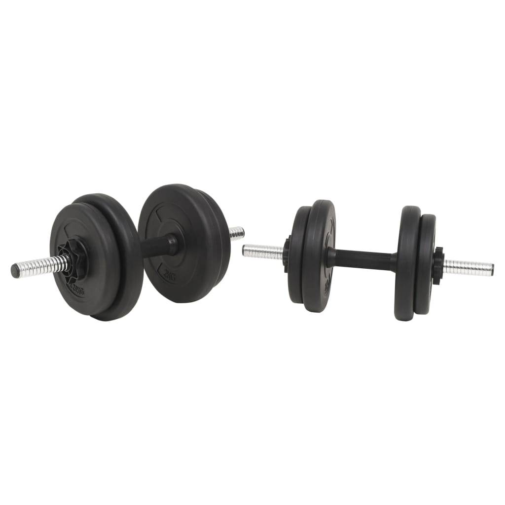 vidaXL Langhantel- und Kurzhantel-Set 30 kg