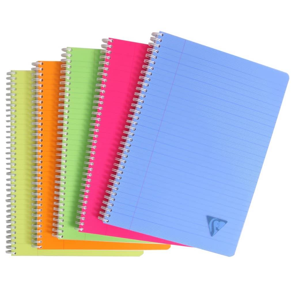 Clairefontaine Spiralhefte Linicolor 5 Stk. A4 90 Blatt Liniert