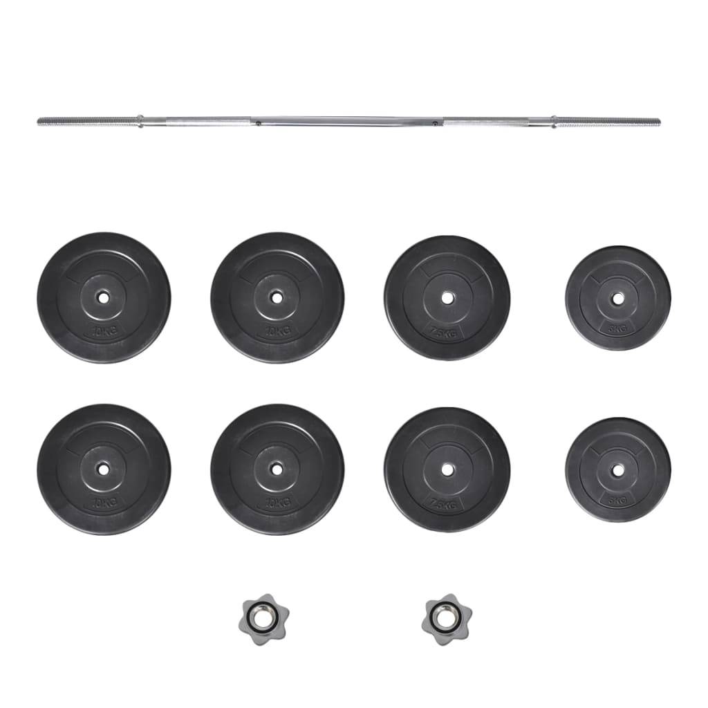 vidaXL Langhantel mit Gewichten Set 60 kg