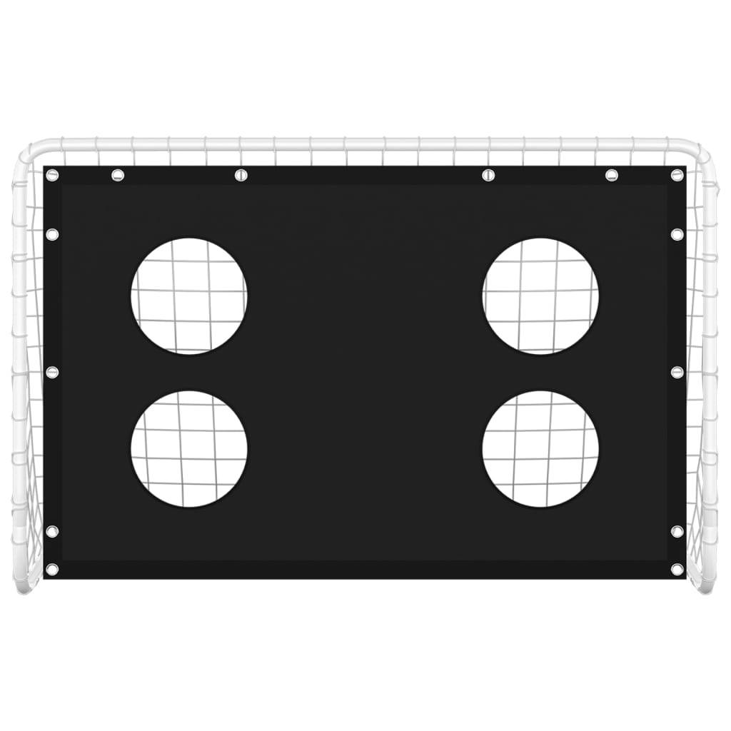 vidaXL Fußballtor mit Torwand Stahl 184x61x122 cm