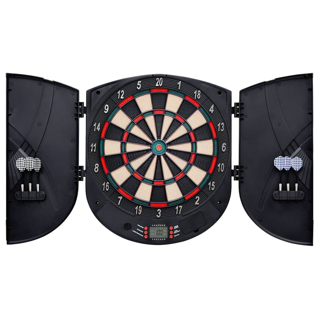 vidaXL Elektrische Dartscheibe mit Darts Schwarz Polypropylen