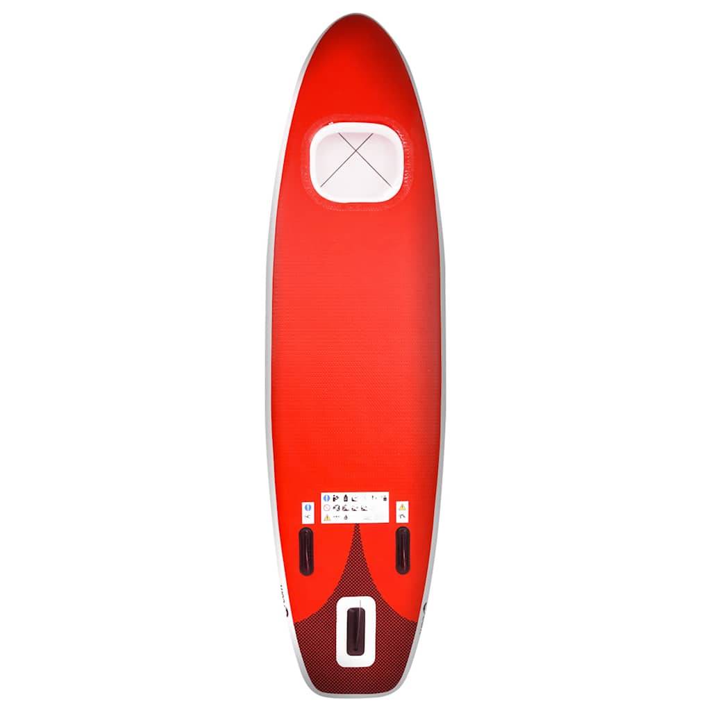 vidaXL SUP-Board-Set Aufblasbar Rot 300x76x10 cm