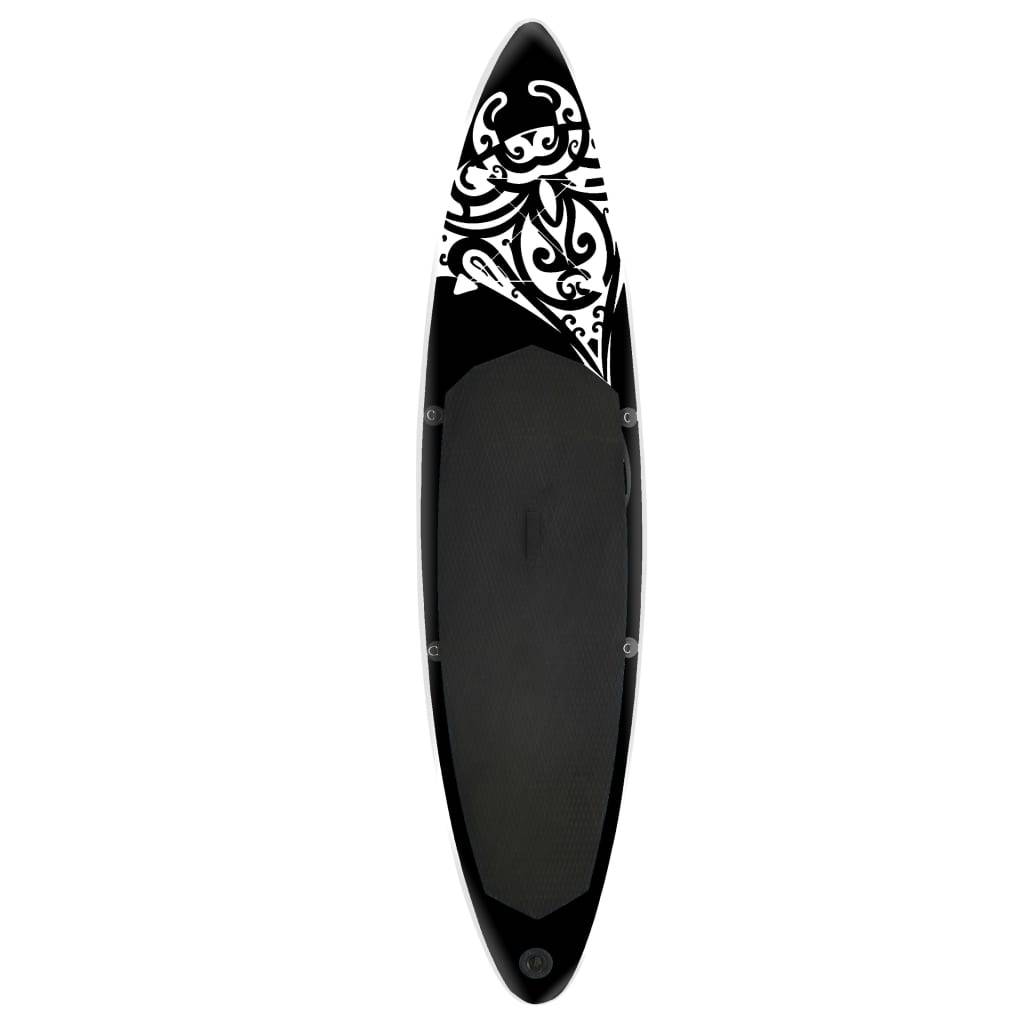 vidaXL SUP-Board-Set Aufblasbar 305x76x15 cm Schwarz