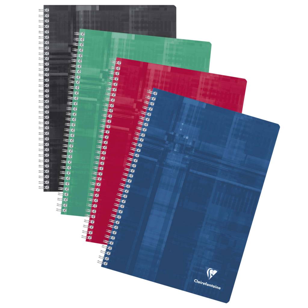Clairefontaine Spiralhefte 5 Stk. A4 90 Blatt Kariert 5x5 mm