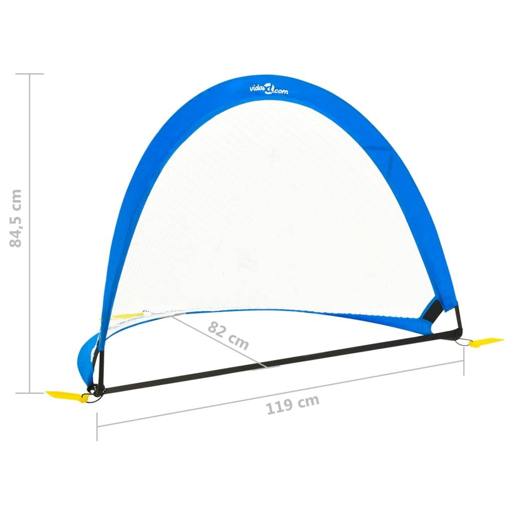 vidaXL Fußballtore Kinder 2 Stk. mit Aufbewahrungstasche 119x82x84,5cm