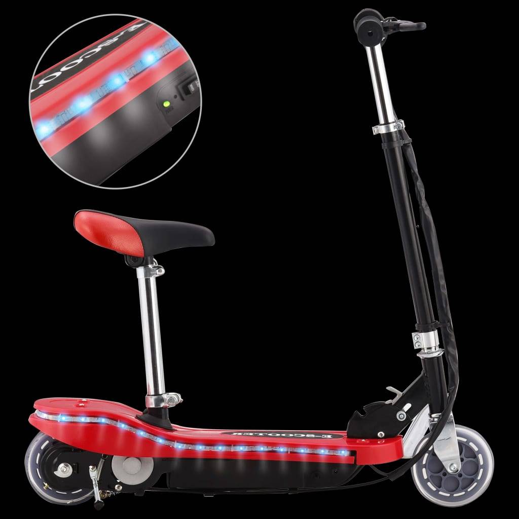 vidaXL E-Scooter mit Sitz und LED 120 W Rot