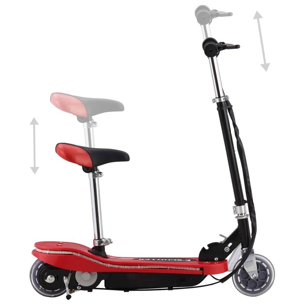 vidaXL E-Scooter mit Sitz und LED 120 W Rot