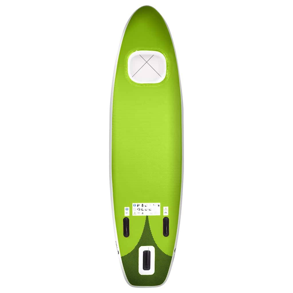 vidaXL SUP-Board-Set Aufblasbar Grün 330x76x10 cm