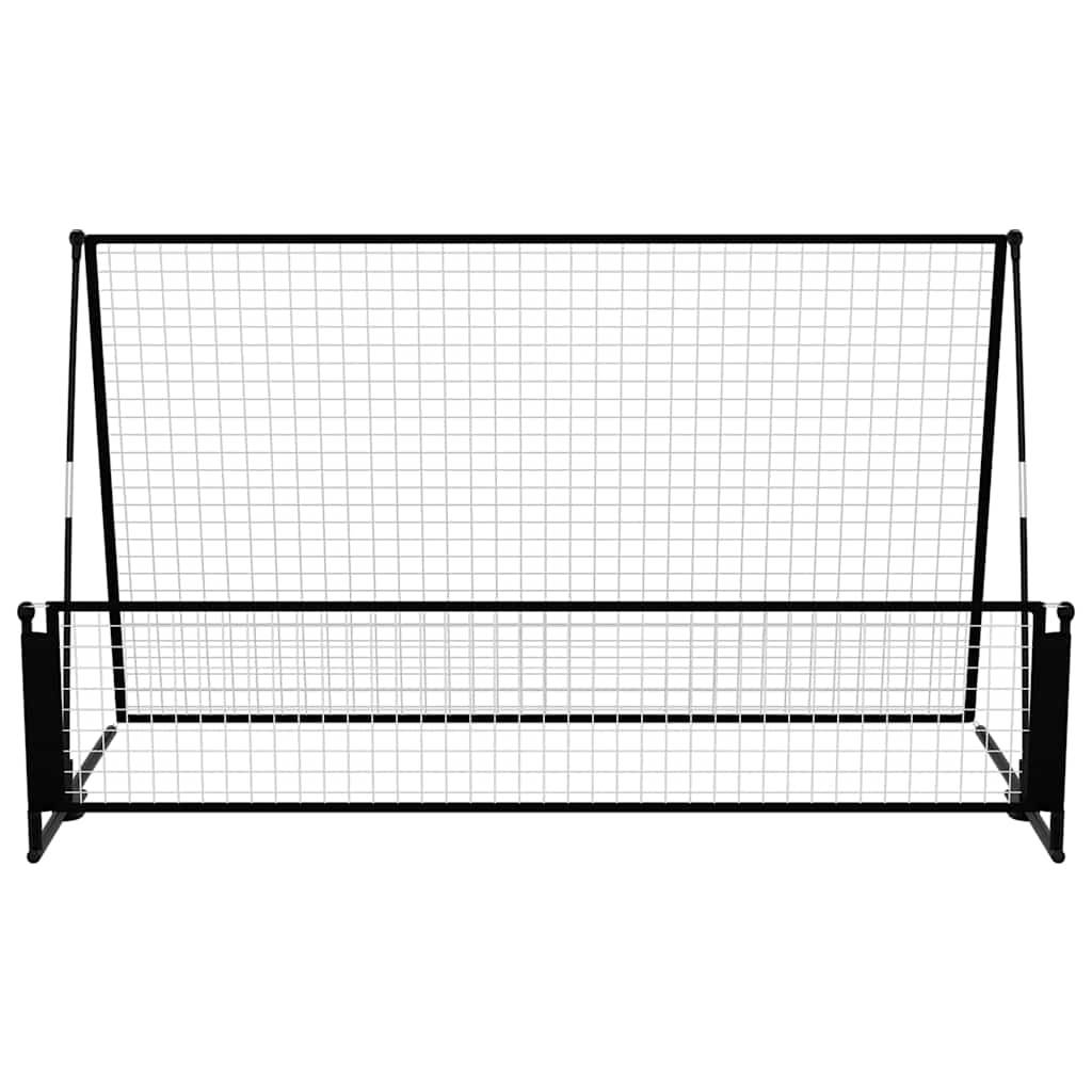 vidaXL 2-in-1 Rebounder und Fußballtor 202x104x120 cm Stahl