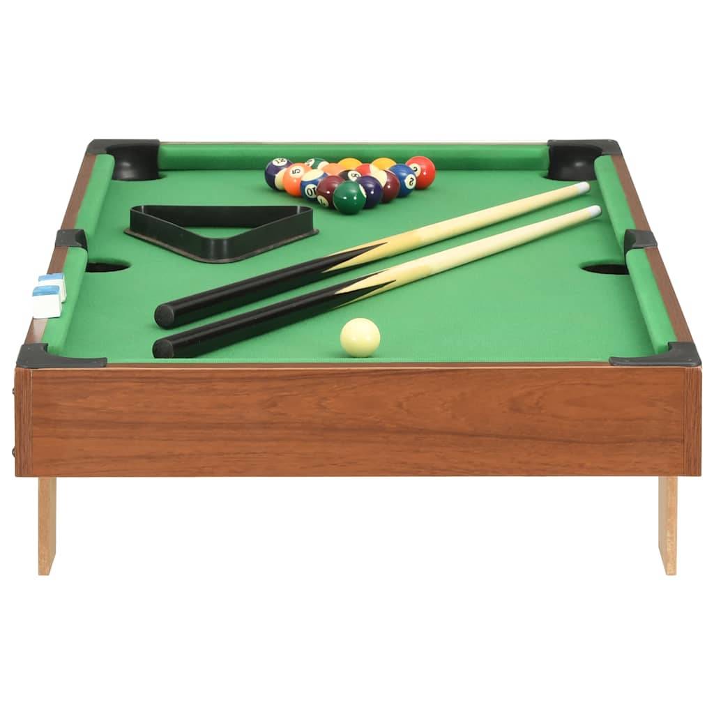 vidaXL 3-Fuß-Mini-Billardtisch 92×52×19 cm Braun und Grün