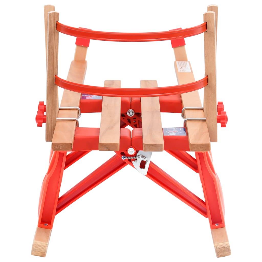 vidaXL Klappschlitten mit Rückenlehne 119 cm Holz