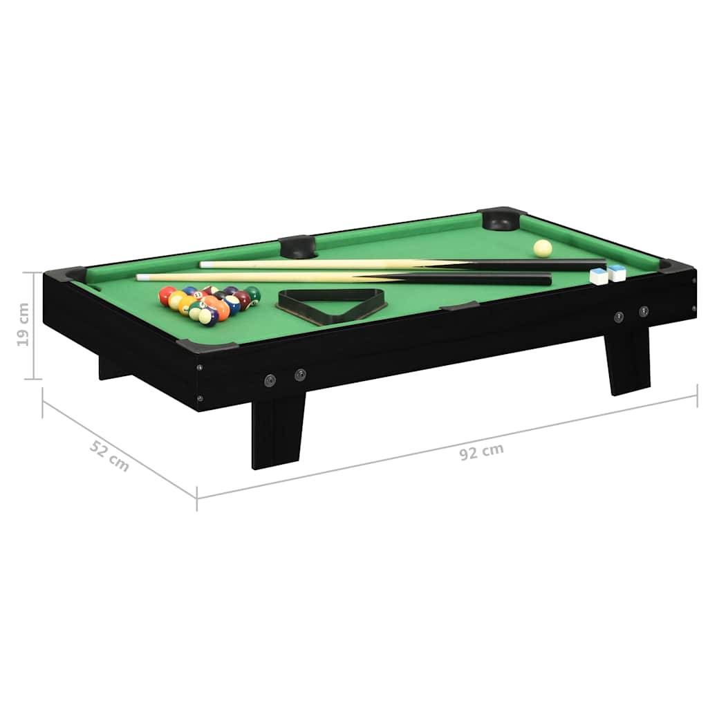 vidaXL 3-Fuß Mini-Billardtisch 92x52x19 cm Schwarz und Grün