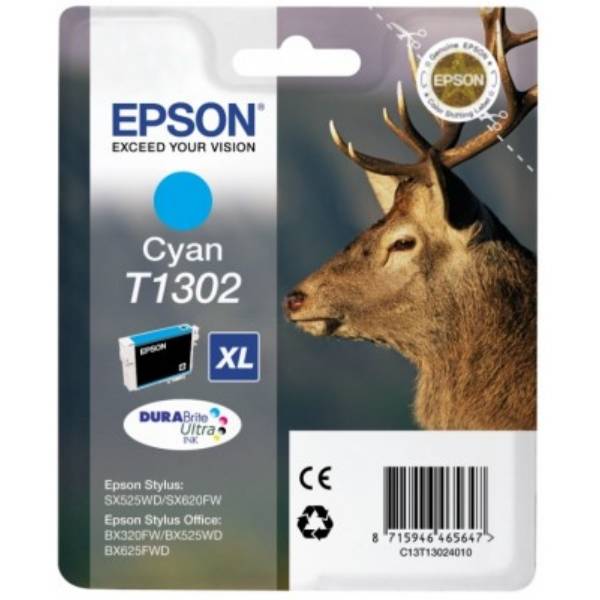 Epson T1302 XL Cyan Druckerpatrone C13T13024012