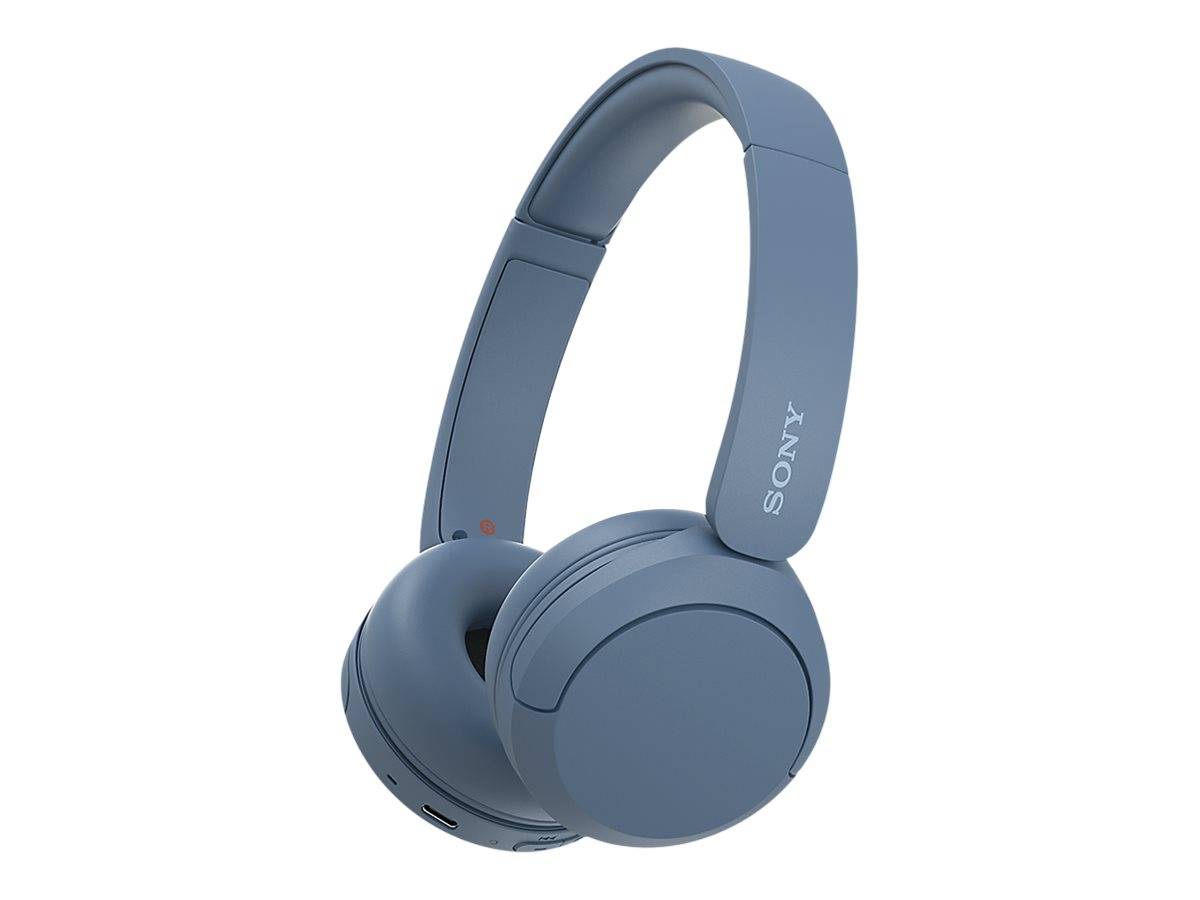 Sony WH-CH520 On Ear Headset Bluetooth® Stereo Blau Mikrofon-Rauschunterdrückung Batterieladeanzeige, Headset, Klang-Personalisierung, Lautstärke