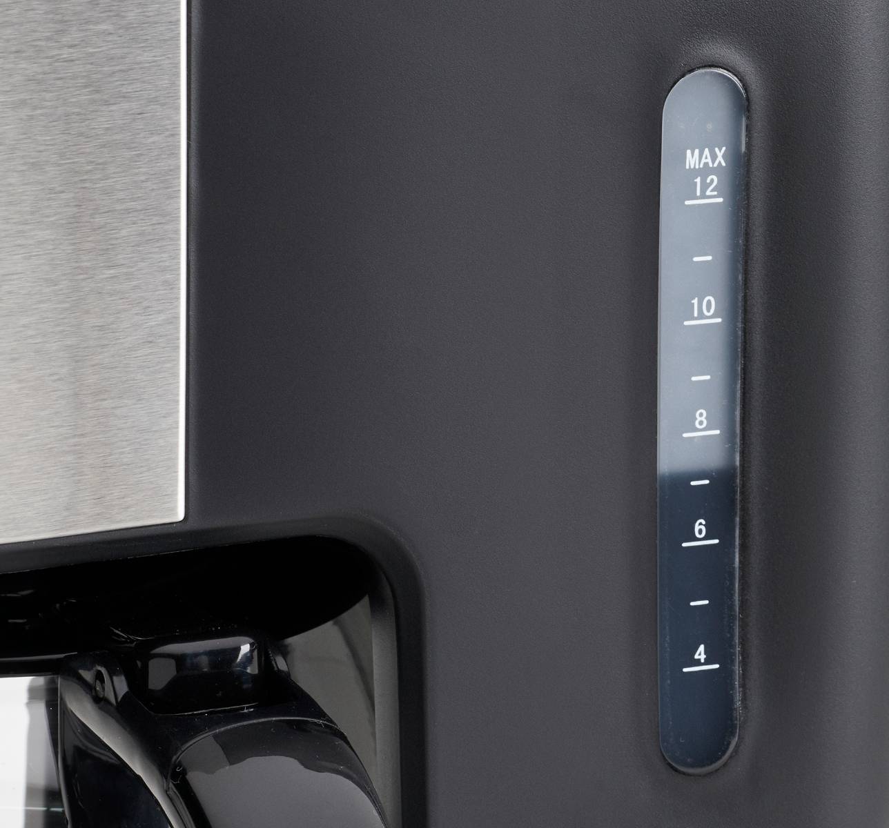 Clatronic KA 3642 Kaffeemaschine Schwarz, Edelstahl Fassungsvermögen Tassen=14 Timerfunktion, Display