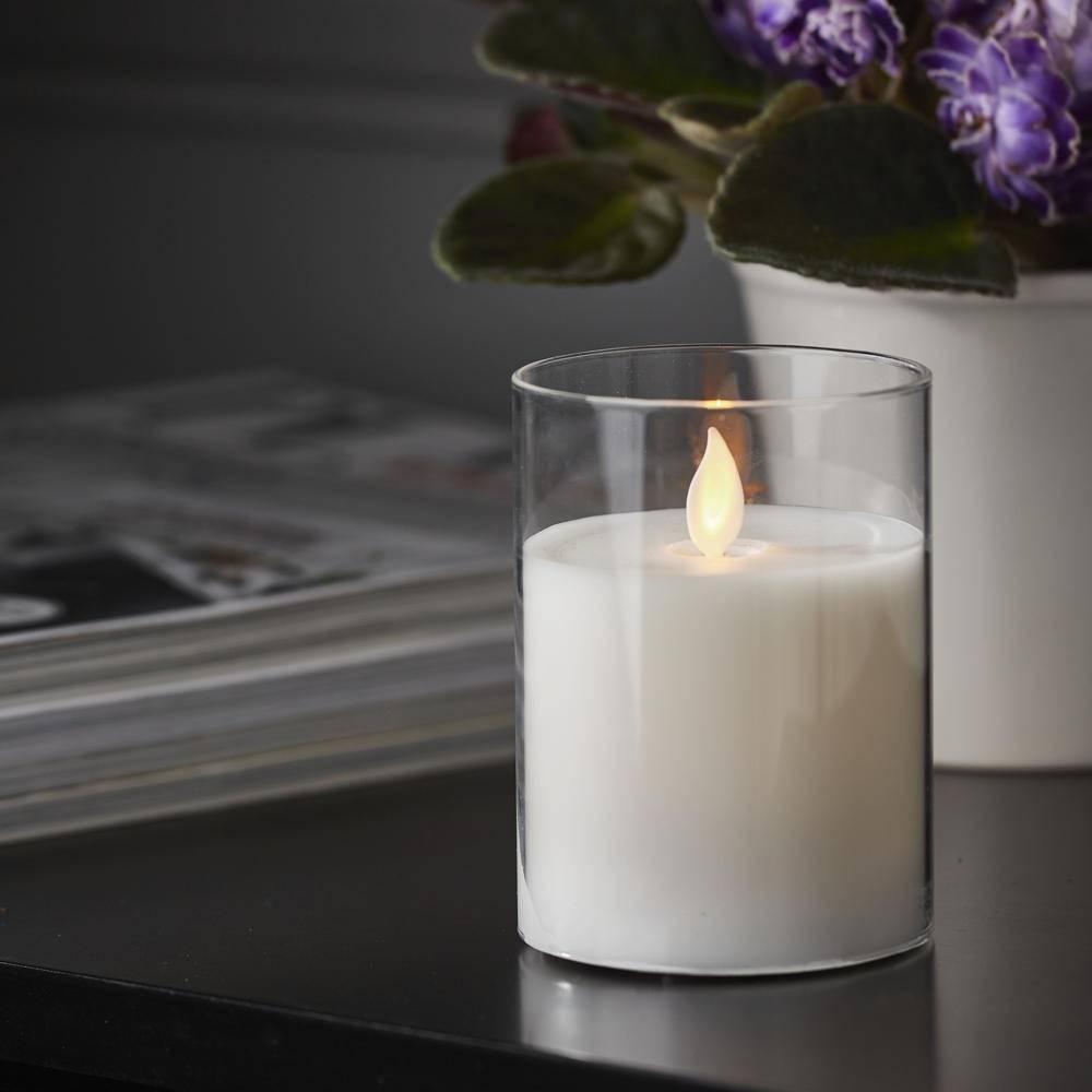 LED Kerze M-Twinkle in Weiß 0,06W 100mm