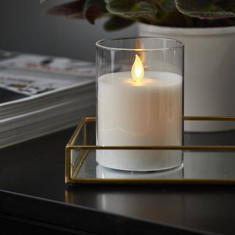 LED Kerze M-Twinkle in Weiß 0,06W 100mm