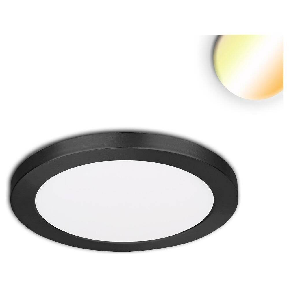 LED Aufbau/Einbauleuchte Slim Flex, 6W, schwarz, ColorSwitch 3000K|3500K|4000K