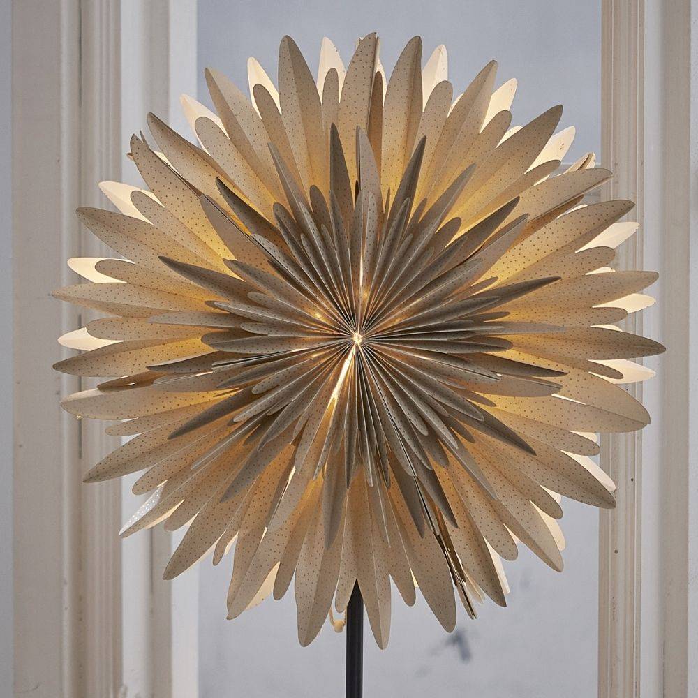 Tischleuchte Winter in Beige E14