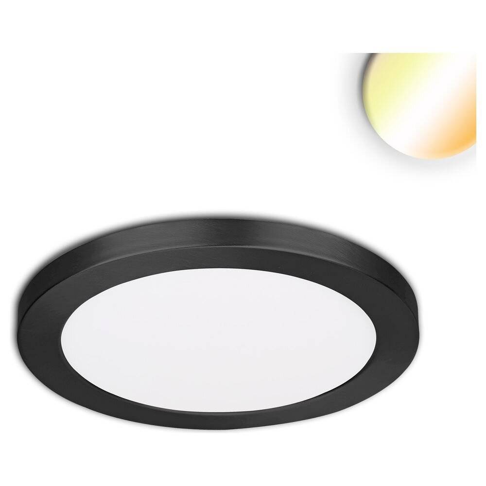 LED Aufbau/Einbauleuchte Slim Flex, 12W, schwarz, ColorSwitch 3000K|3500K|4000K