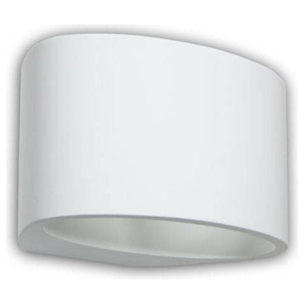Gips-Wandleuchte G9, oval