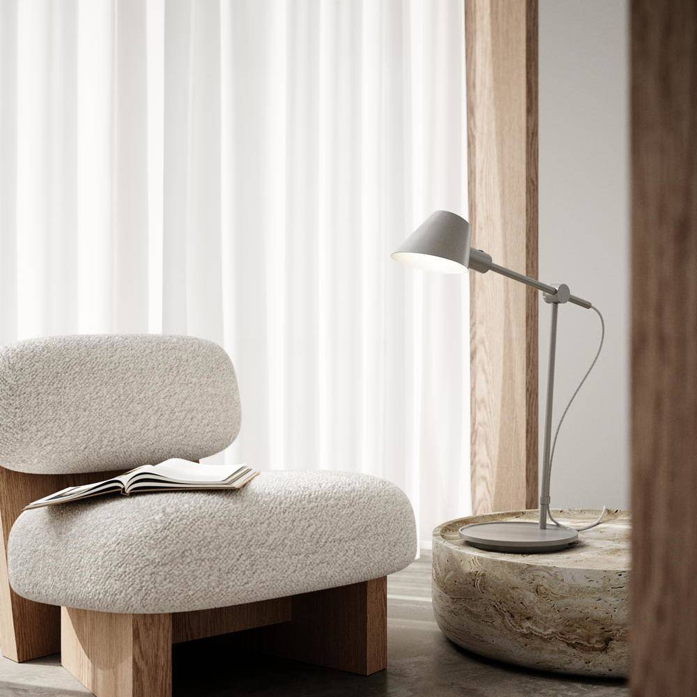 Tischleuchte Stay in Grau E27