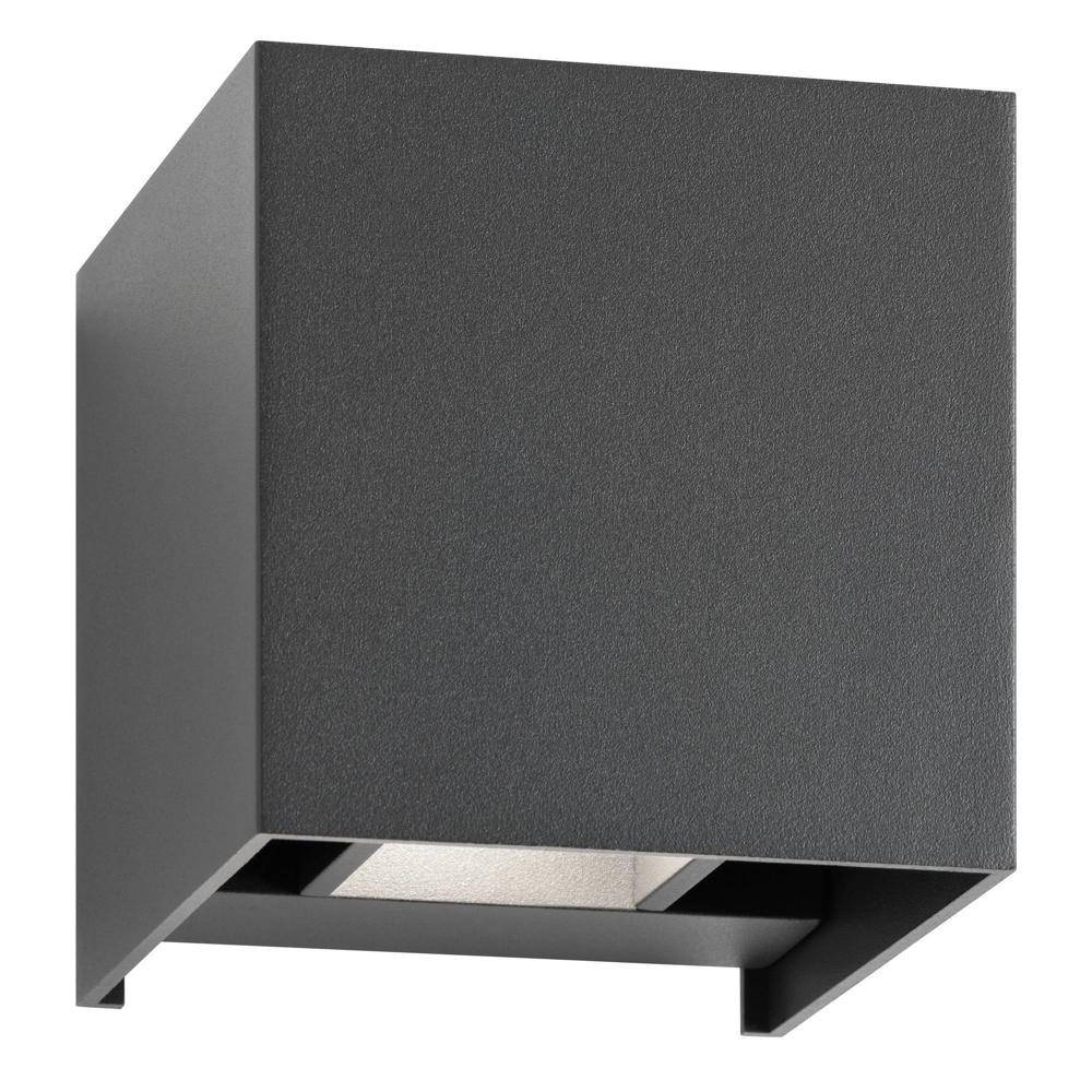 LED Wandleuchte in Anthrazit 2x 6W 1960lm IP54