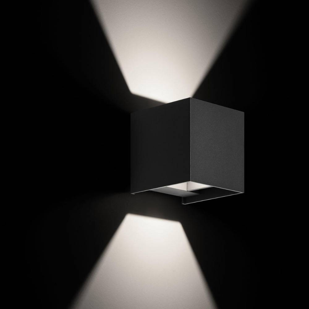 LED Wandleuchte in Anthrazit 2x 6W 1960lm IP54