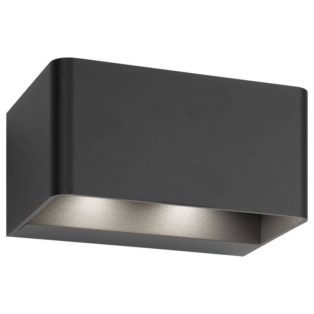 LED Wandleuchte A-353383 aus Aluminium und Floatglas in Graphit