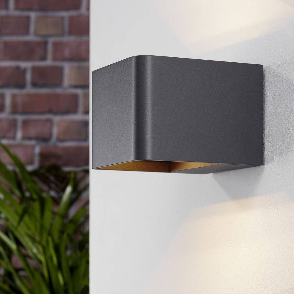 LCD LED-Wandleuchte LB20 7W alu-Druckguss graphit 540lm 3000K