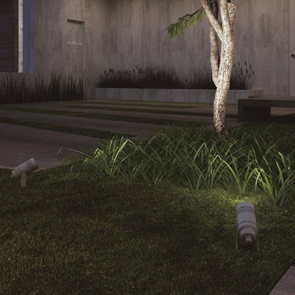 Außenstrahler aus Aluminium in Anthrazit GU10