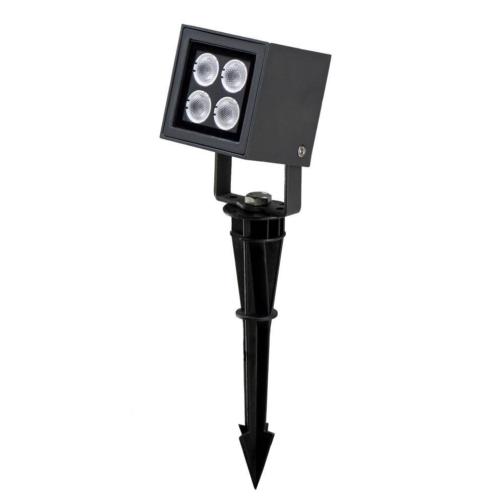 LED Erdspießstrahler in Anthrazit 4x 2W 460lm IP65