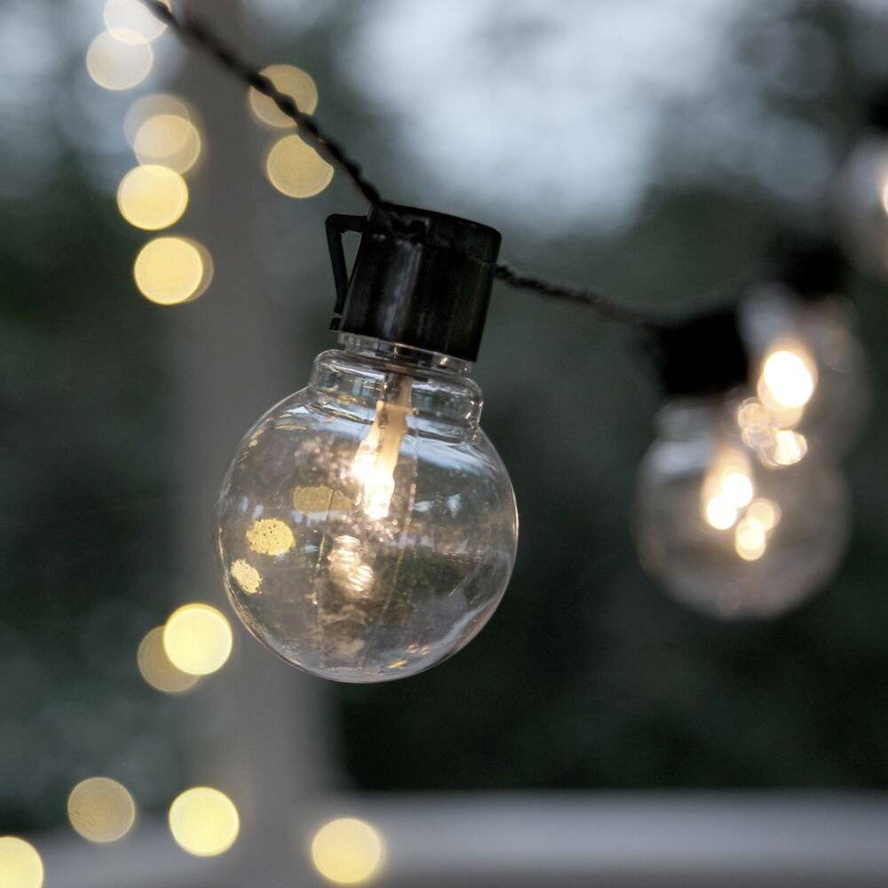 LED Garten Lichterkette Partaj, schwarz, transparent, 4500mm