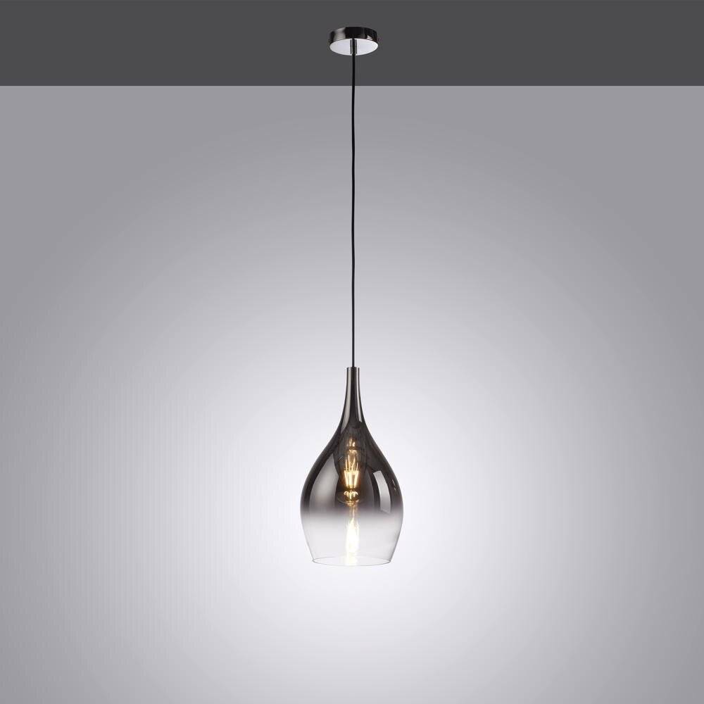 Pendelleuchte Pilua in Schwarz-transparent E27 1-flammig