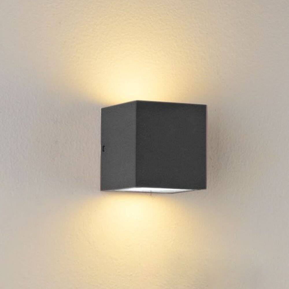 Wandleuchte IP44 2xGX53 anthrazit