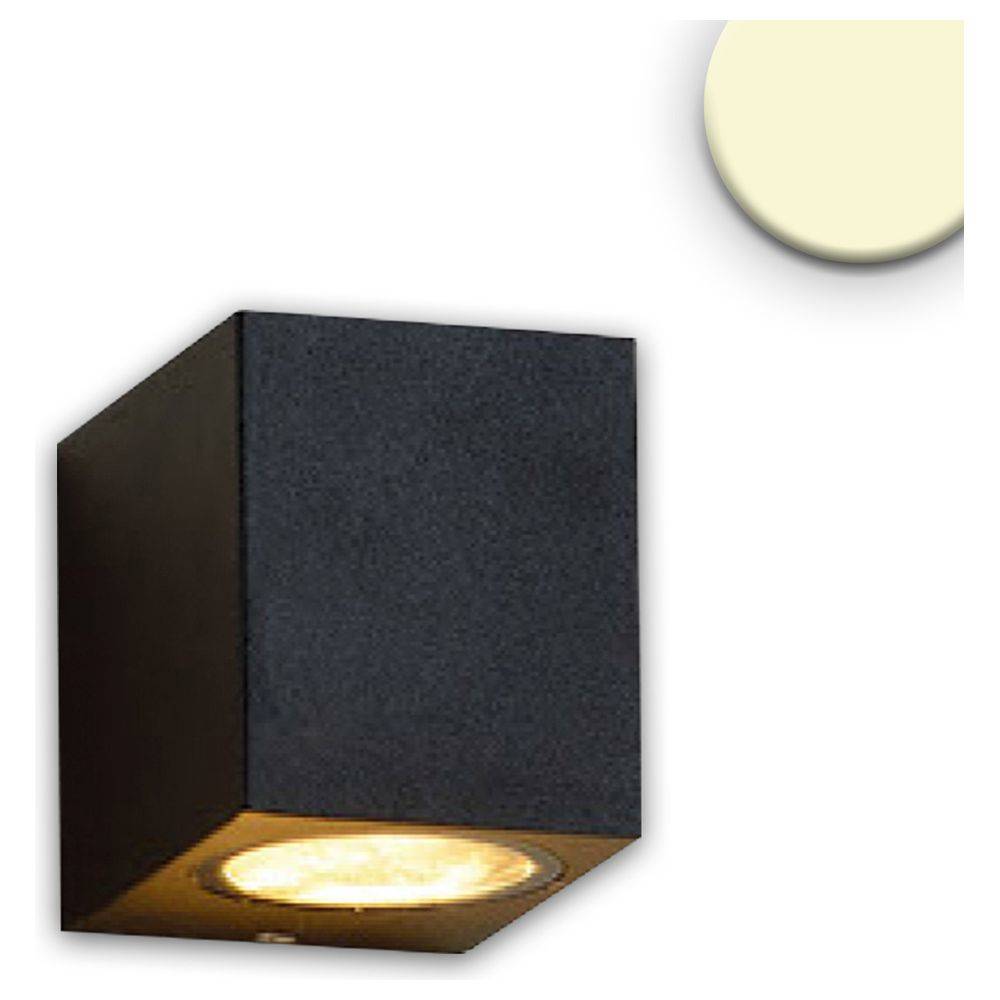 Wandleuchte 1xGU10, IP54, sandschwarz, exkl. Leuchtmittel