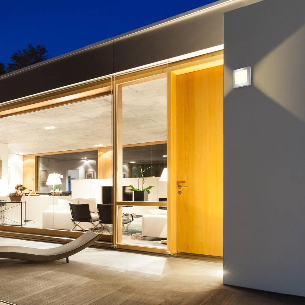 CMD LED-Wandanbauleuchte 12W 3000K 1200lm edst gbürst 1LED gebürstet Konv Gl_opal