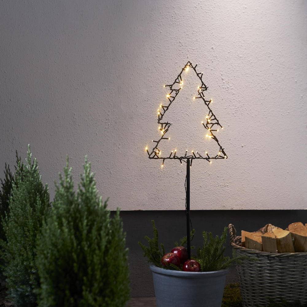 LED Weihnachtsbaum Spiky in Schwarz 3,6W IP44 mit Erdspieß