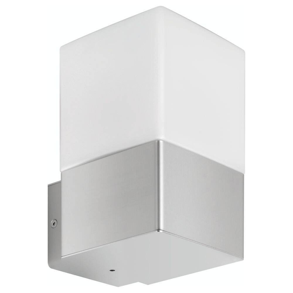 Wandleuchte A-244365, ohne Bewegungsmelder, Edelstahl, Opalglas, E27, IP44, 205x120x145mm