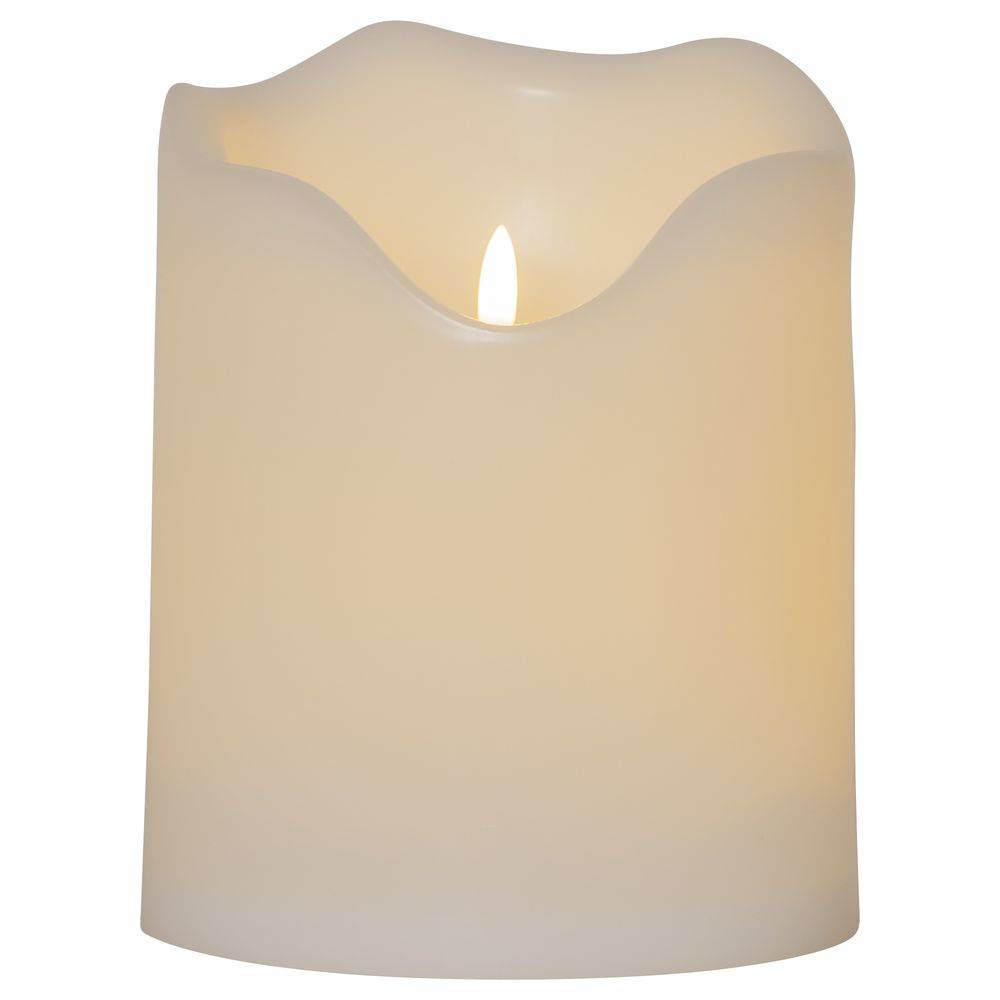 LED Kerze Flamme Grand in Weiß IP44 200mm