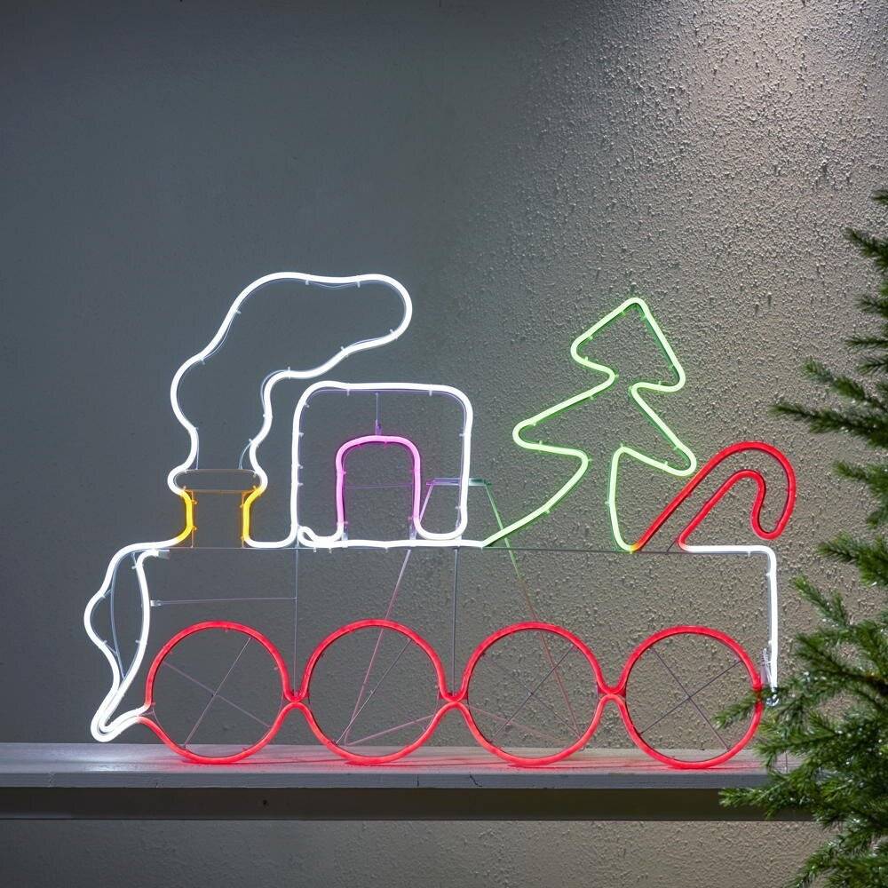 LED Silhouette Neoled Weihnachtszug in Mehrfarbig 21W IP44