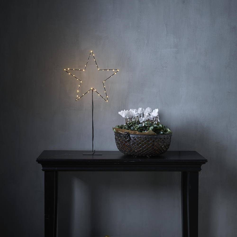 LED Tischleuchte Mira Stern in Schwarz 0,7W 49lm